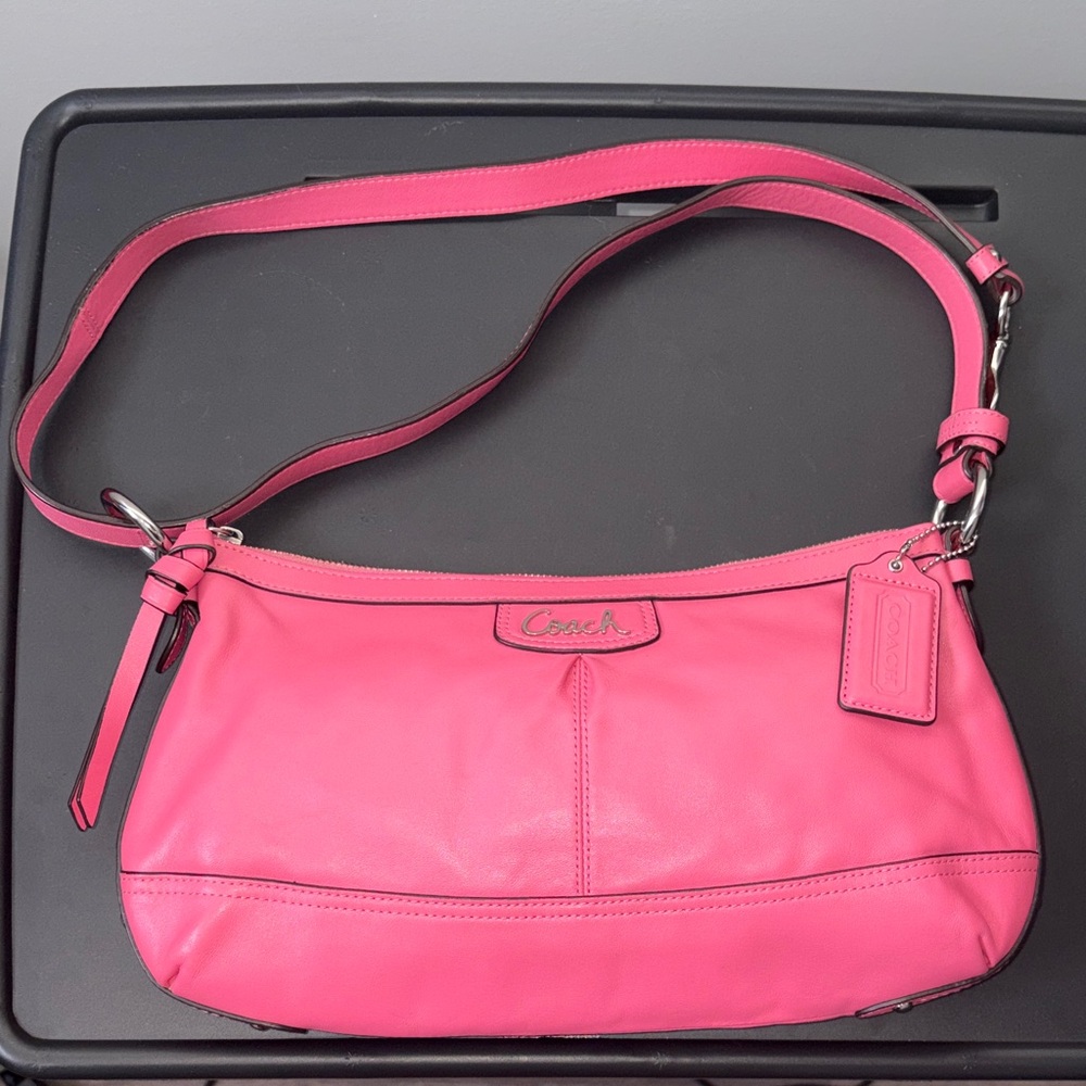 Coach Barbie Pink leather Ashley Duffle Convertible Bag